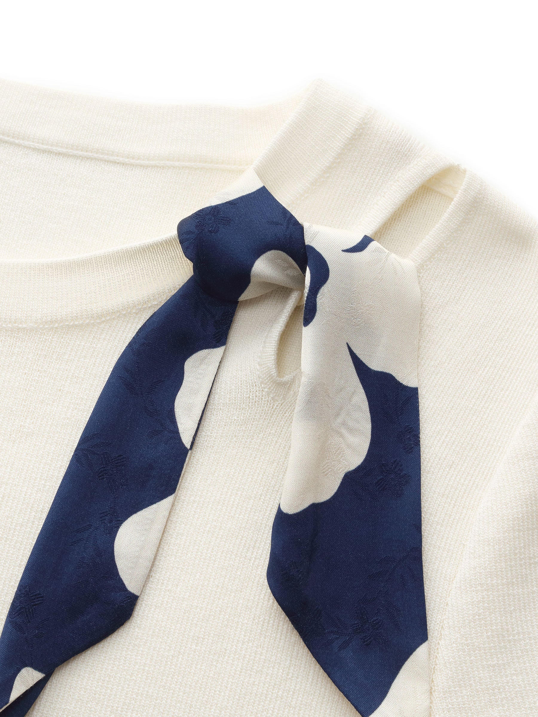 Tencel Blend Cut Out Women Knit Top