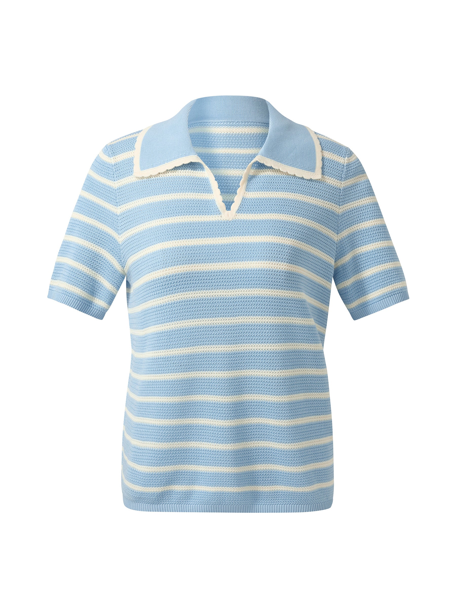 Tencel Blend Stripe Women Knit Top