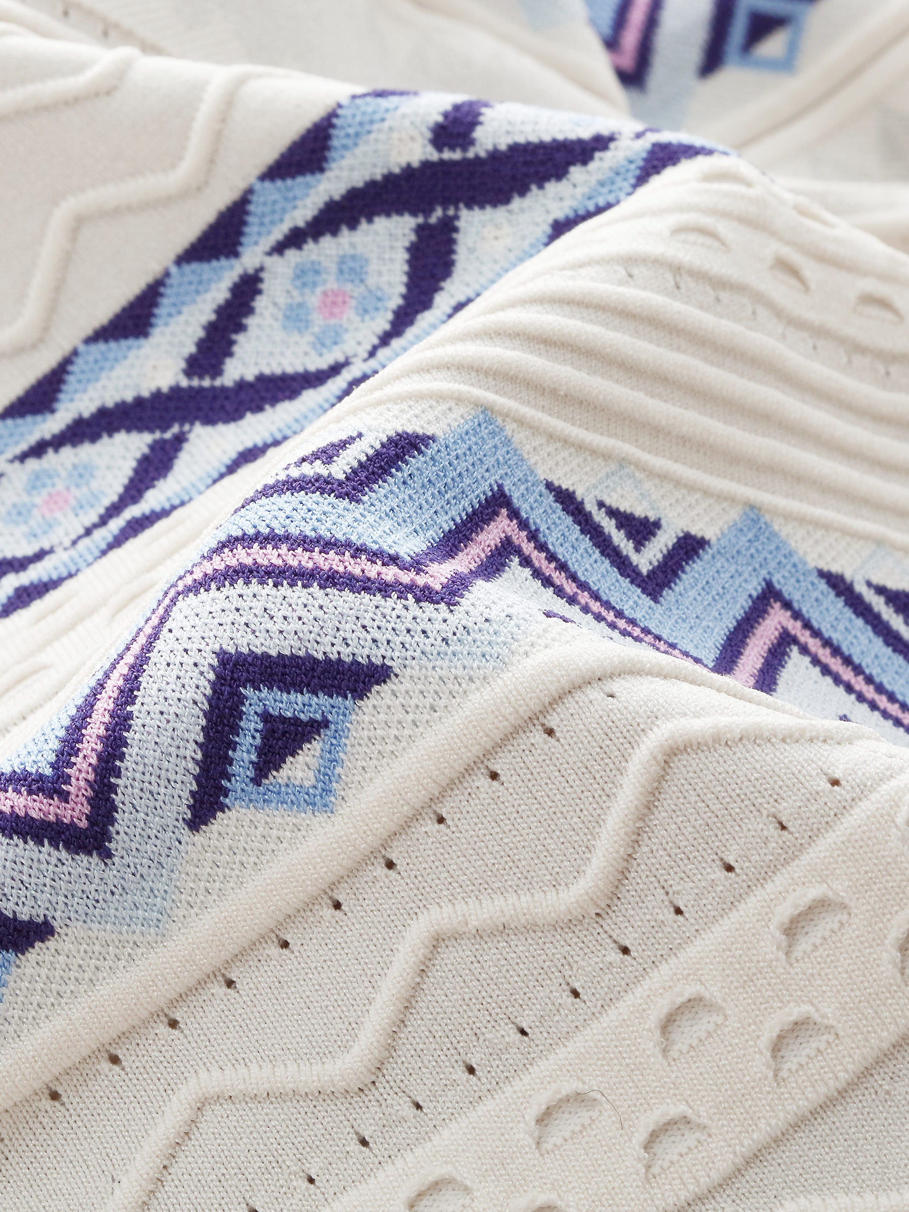 Multicolored Jacquard Women Knit Mini Dress