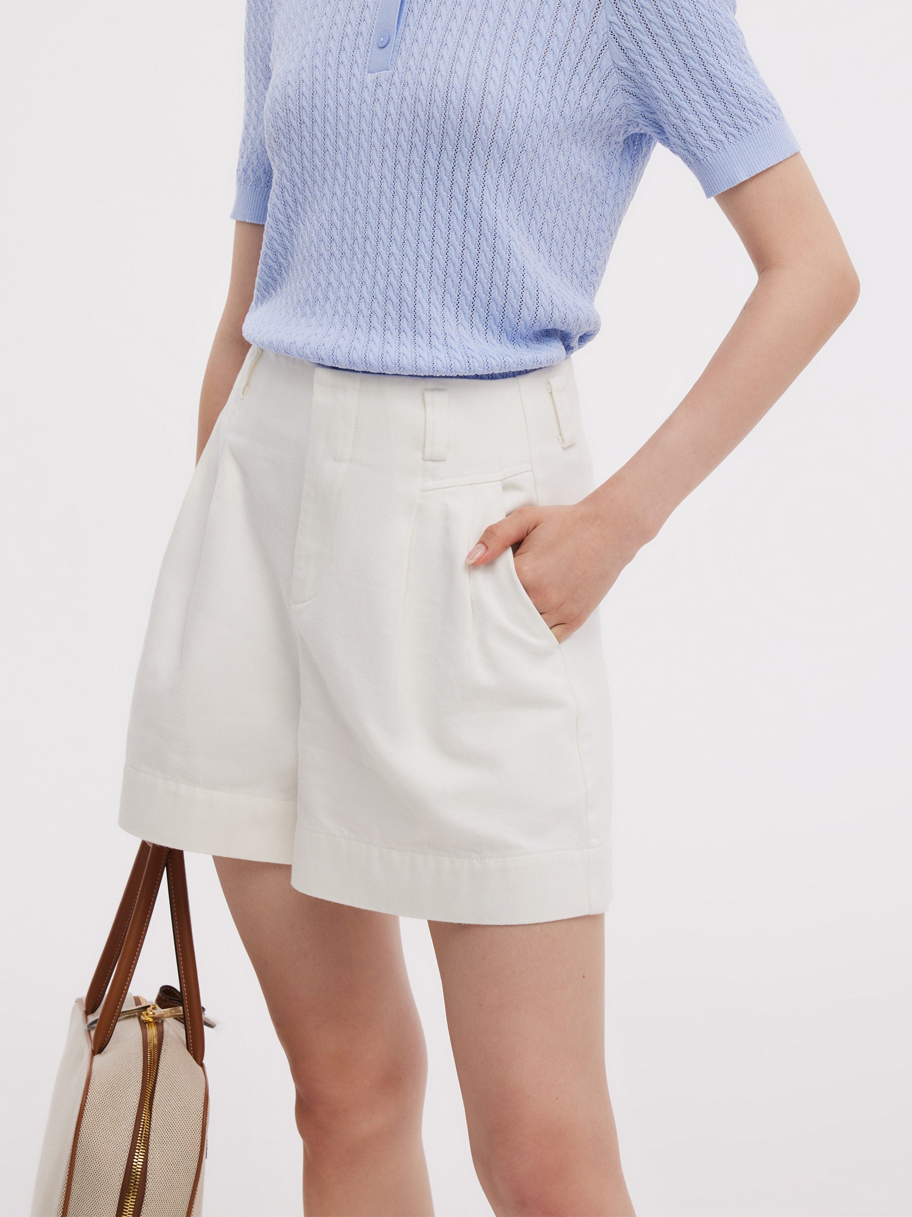 Denim A-Line Women High-Waisted Shorts