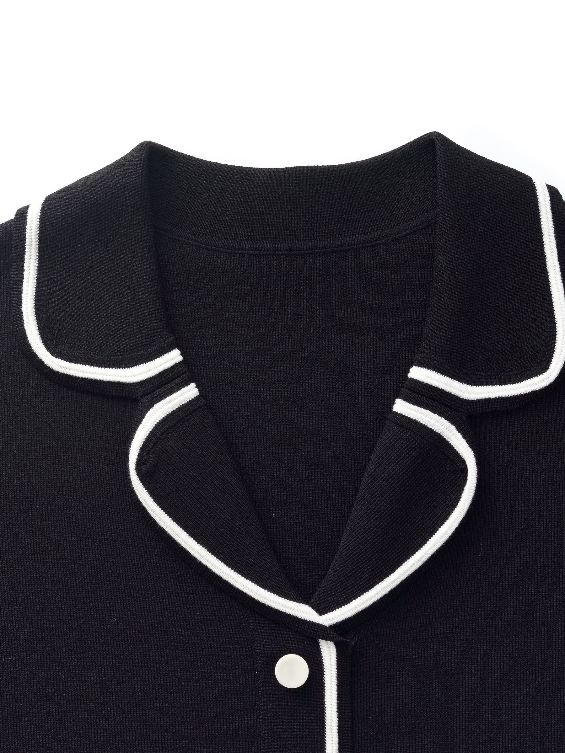 Lyocell Blend Contrast Trim Women Knit Mini Dress