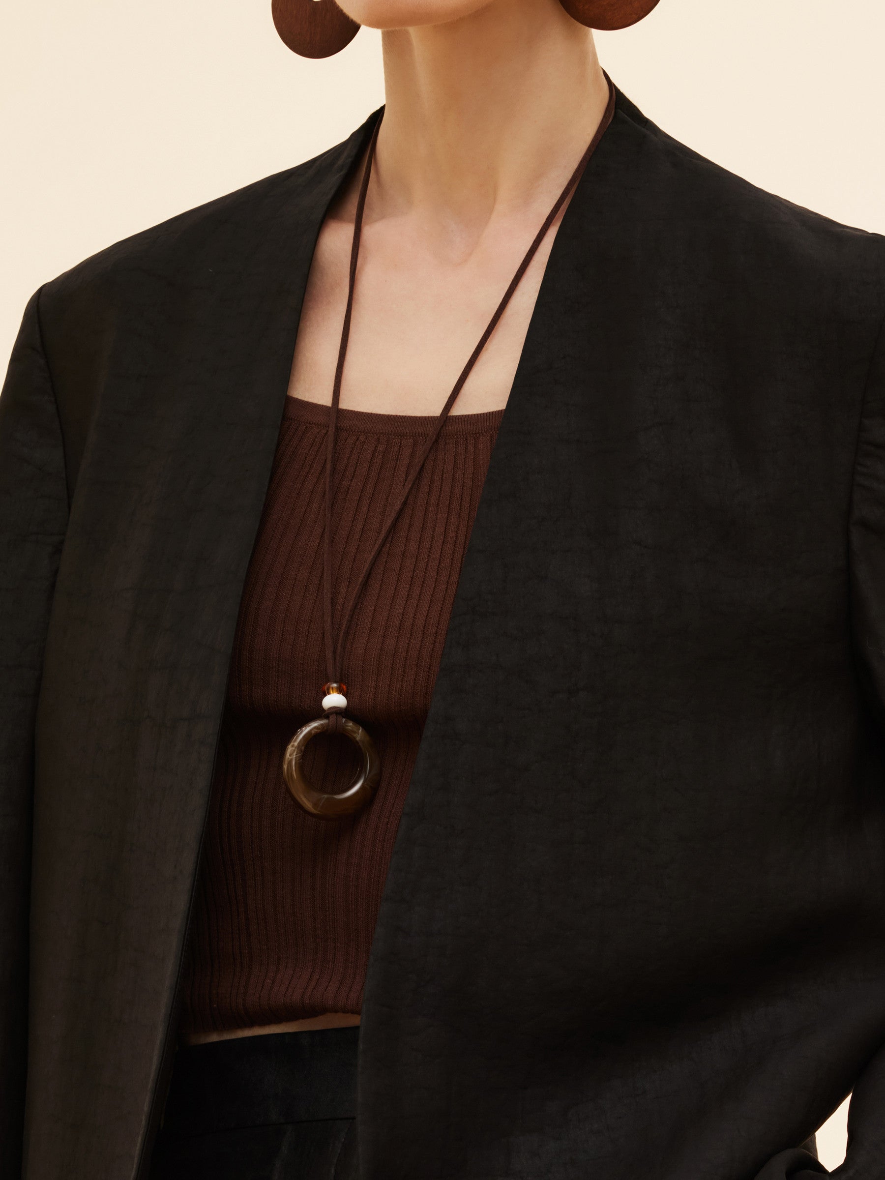 22MM Xiang Yun Silk Unisex Collarless Blazer