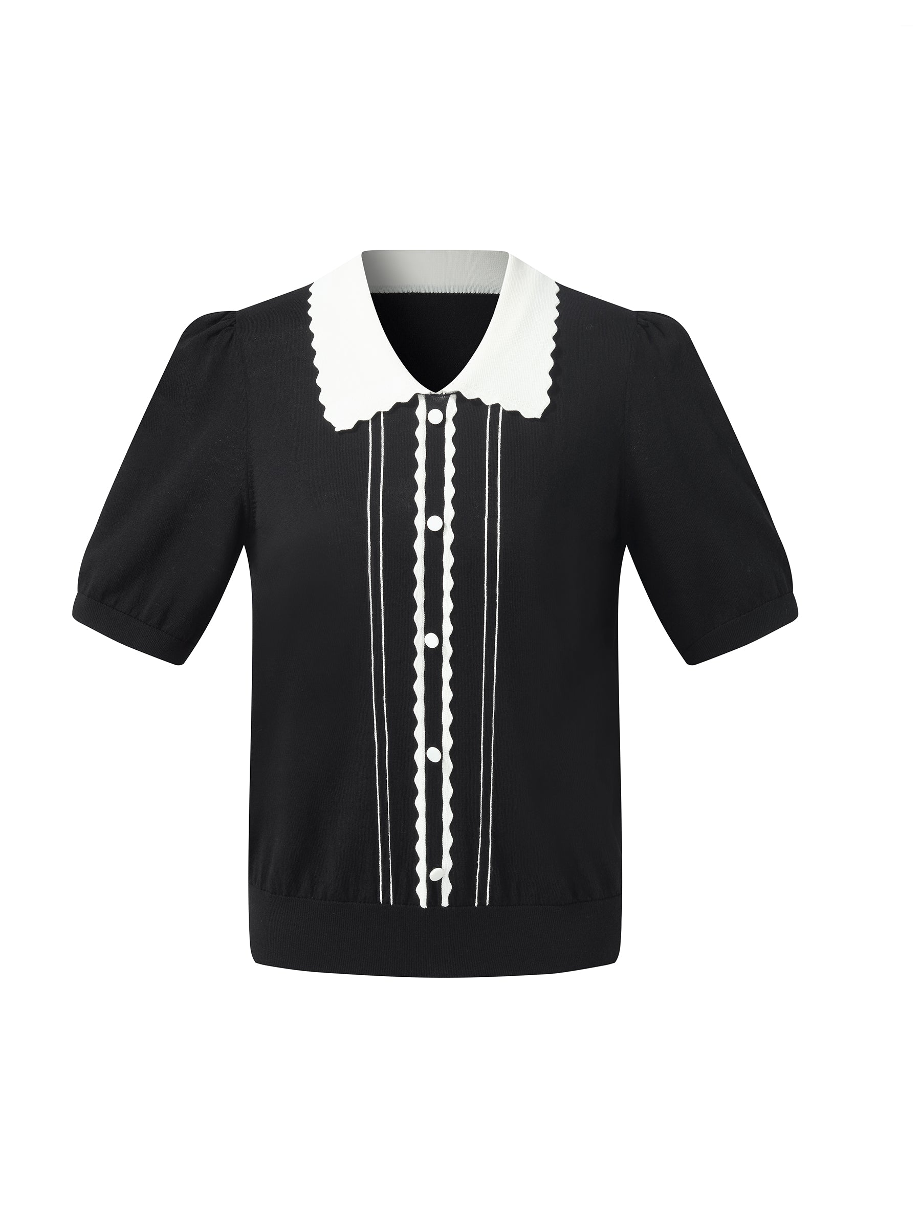 Tencel Blend Color Block Women Knit Top