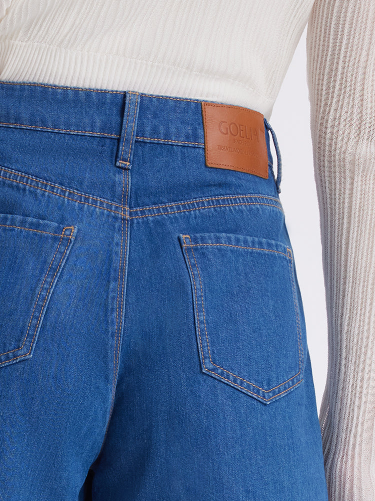 Rhinestone Denim A-Line Women Shorts