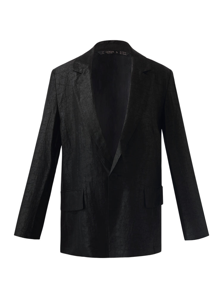Xiang Yun Silk One-Button Unisex Blazer