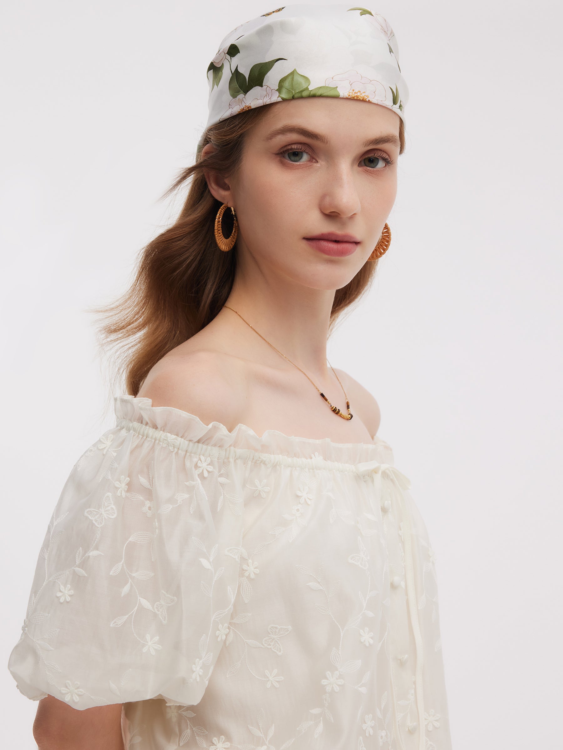 Tencel Blend Embroidered Women Top