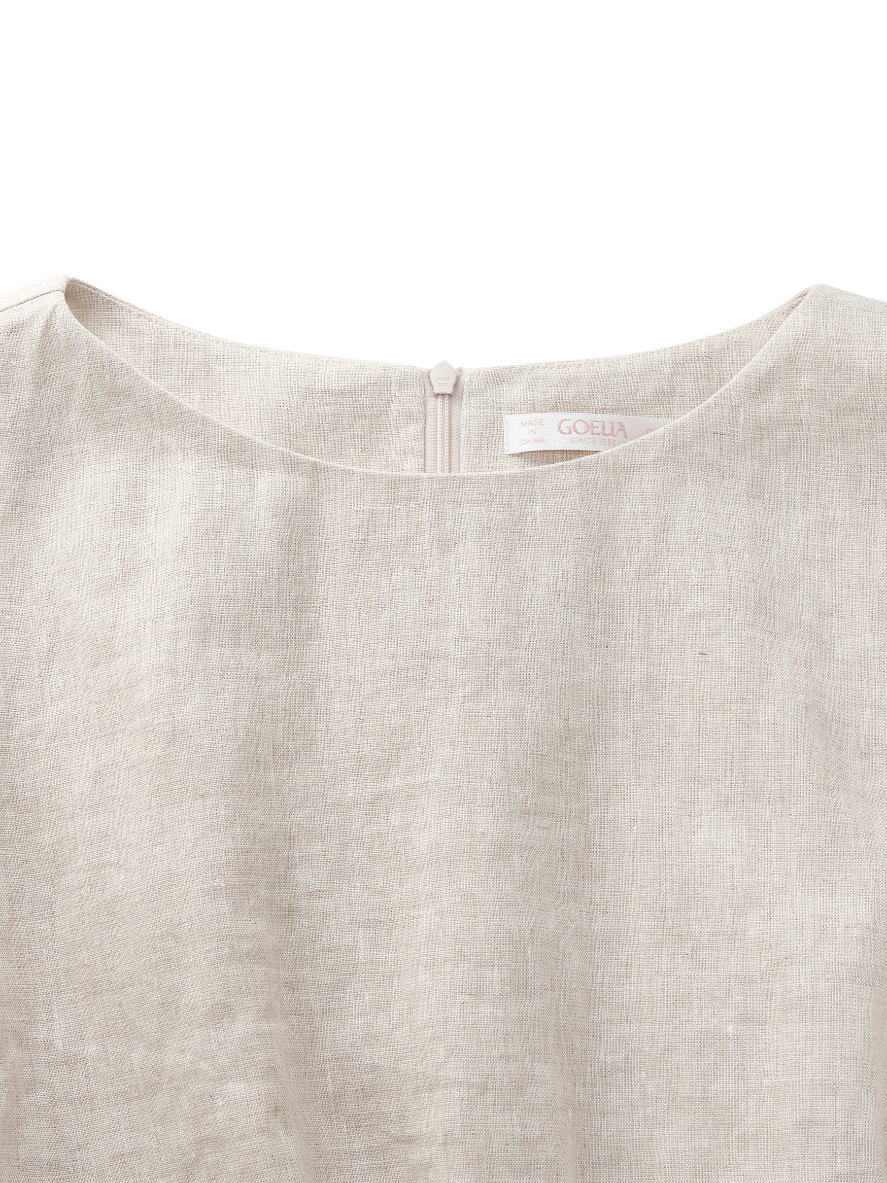 100% Linen Women Bud Sleeve Top