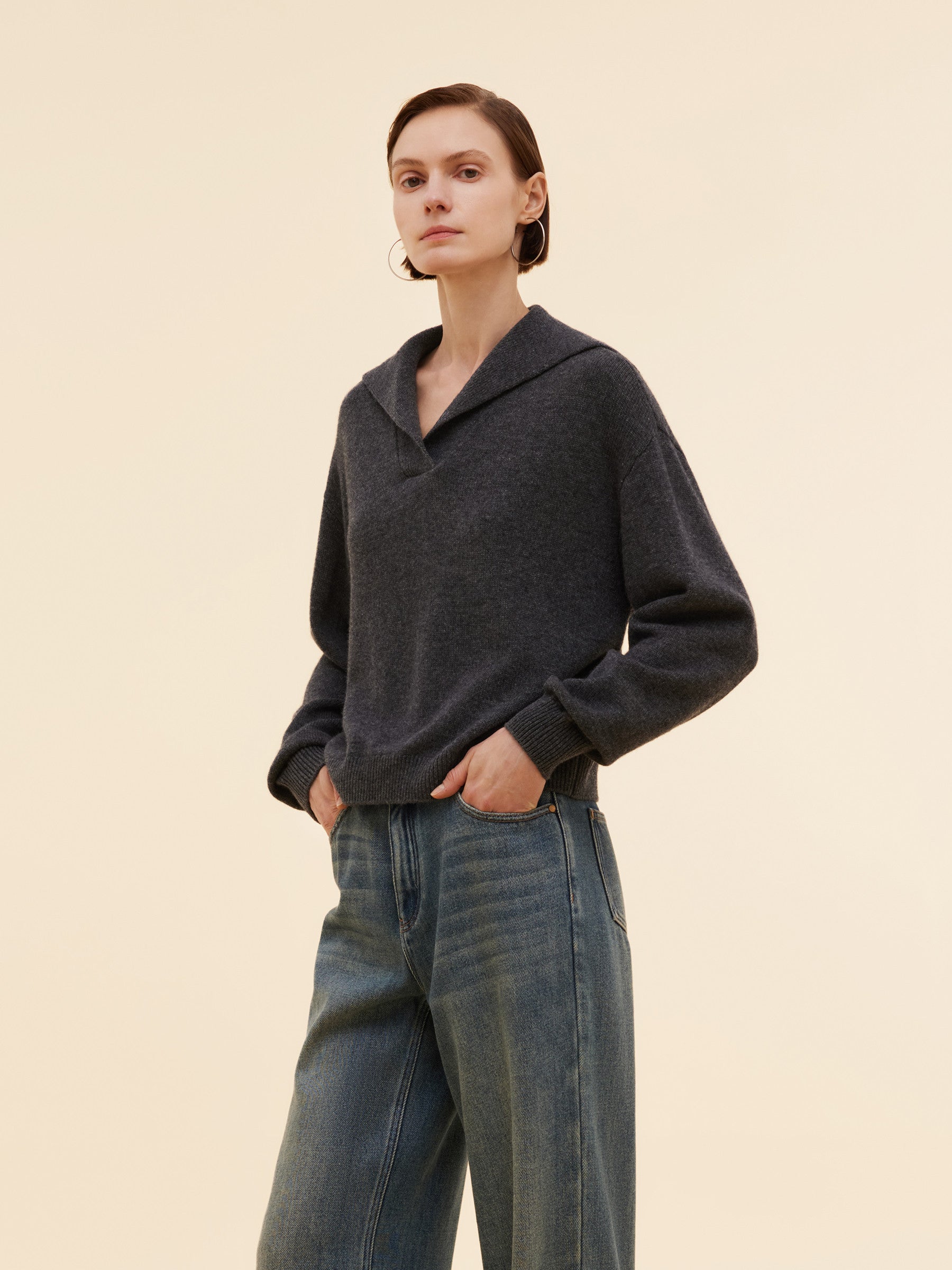 Cashmere Wool Blend Women Sweater