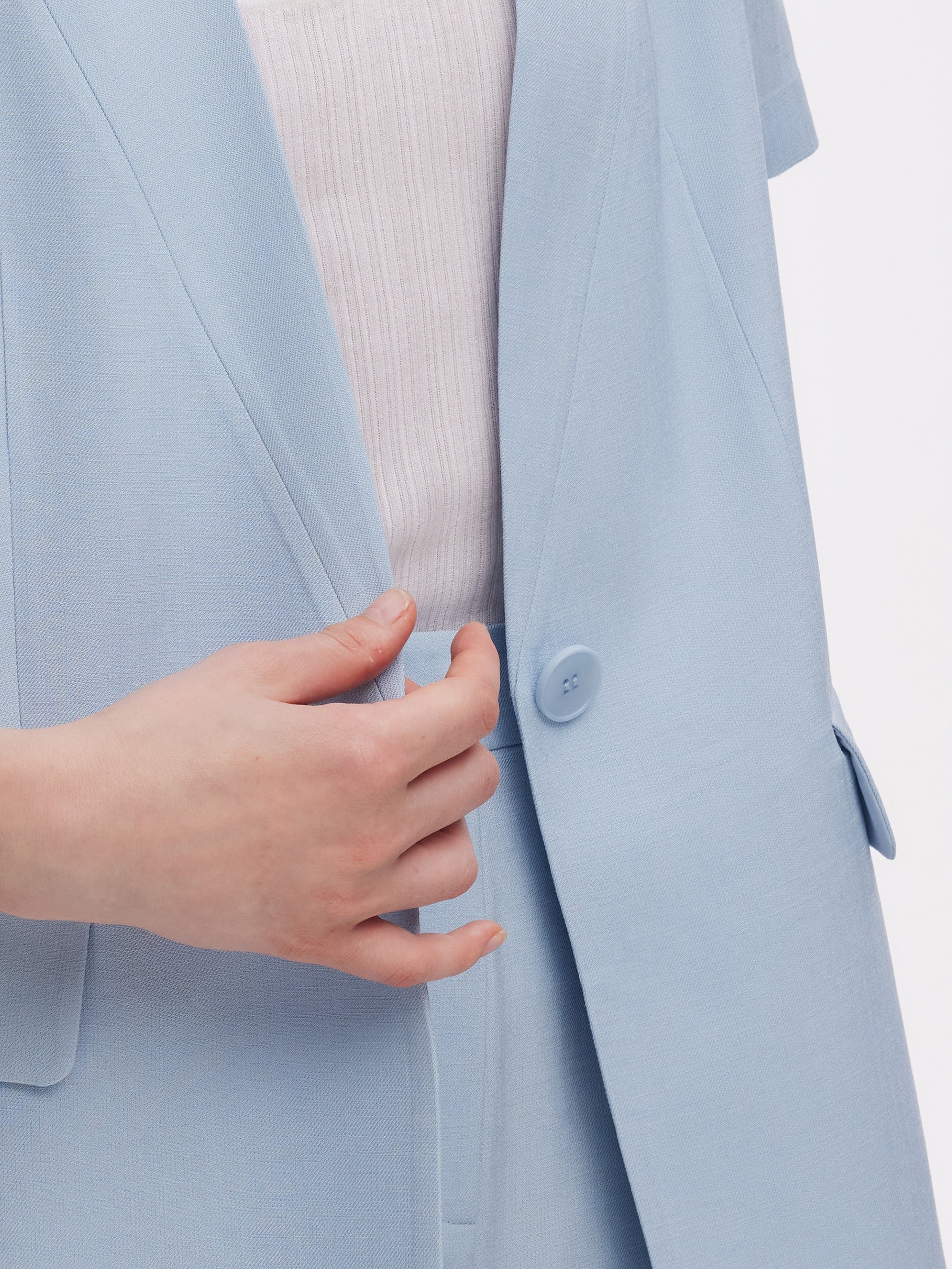 100% Acetate Women Short Sleeve Blazer