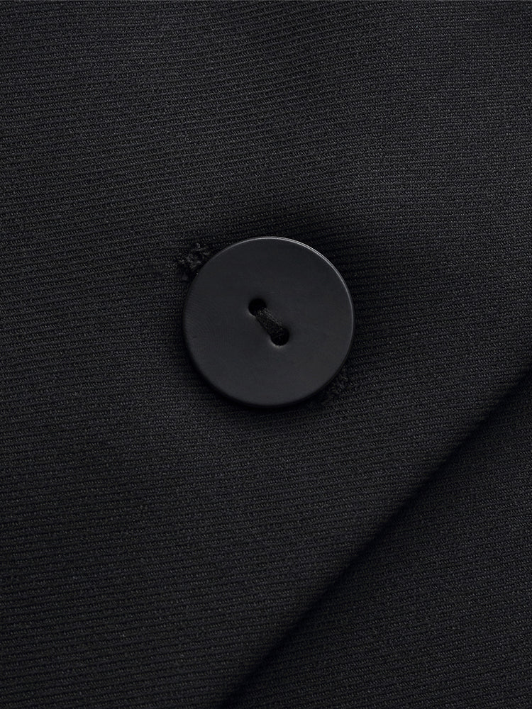 100% Wool Women Blazer With Detachable Brooch