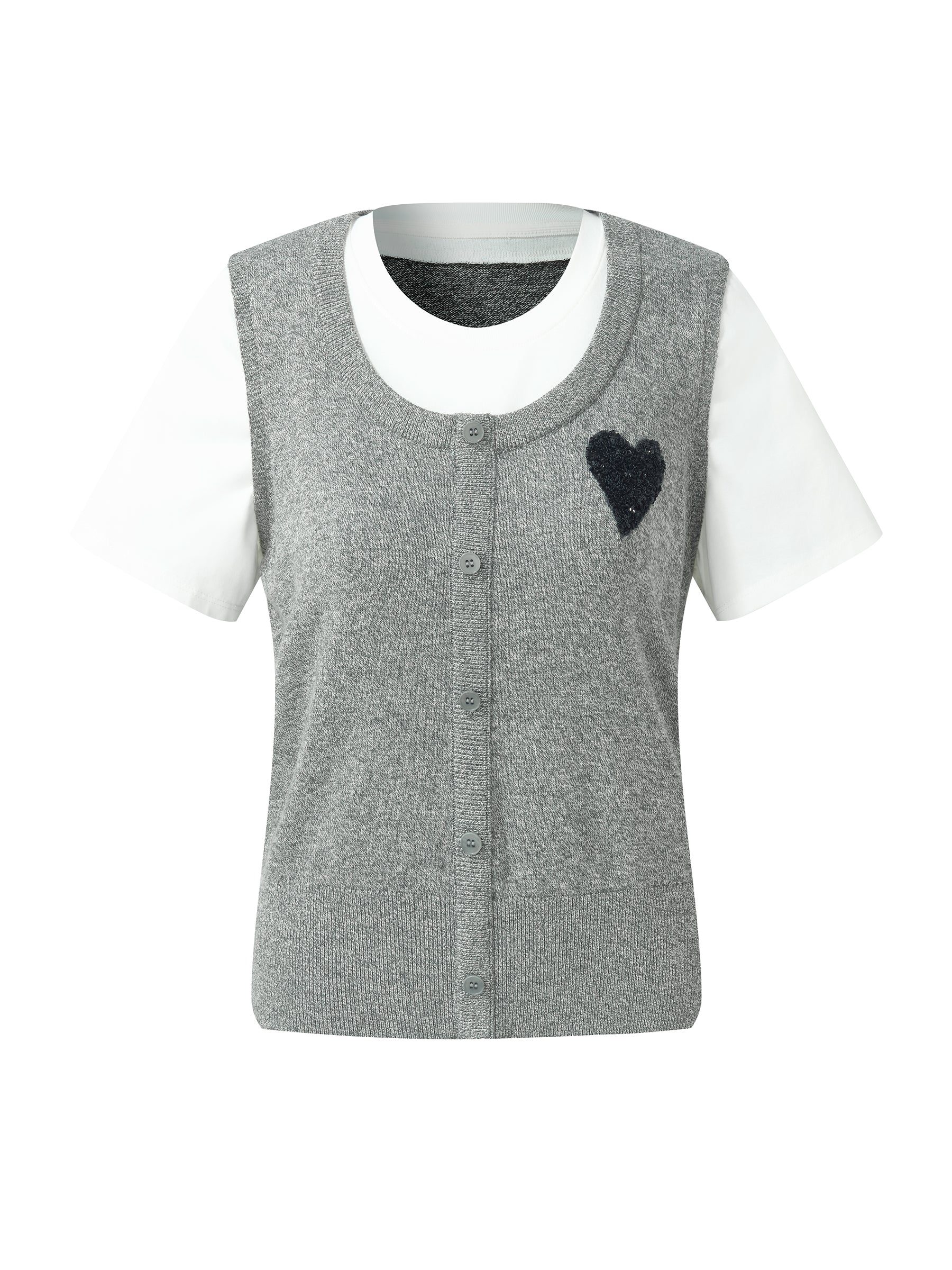 Lyocell Cotton Blend Women Mock Layered T-shirt