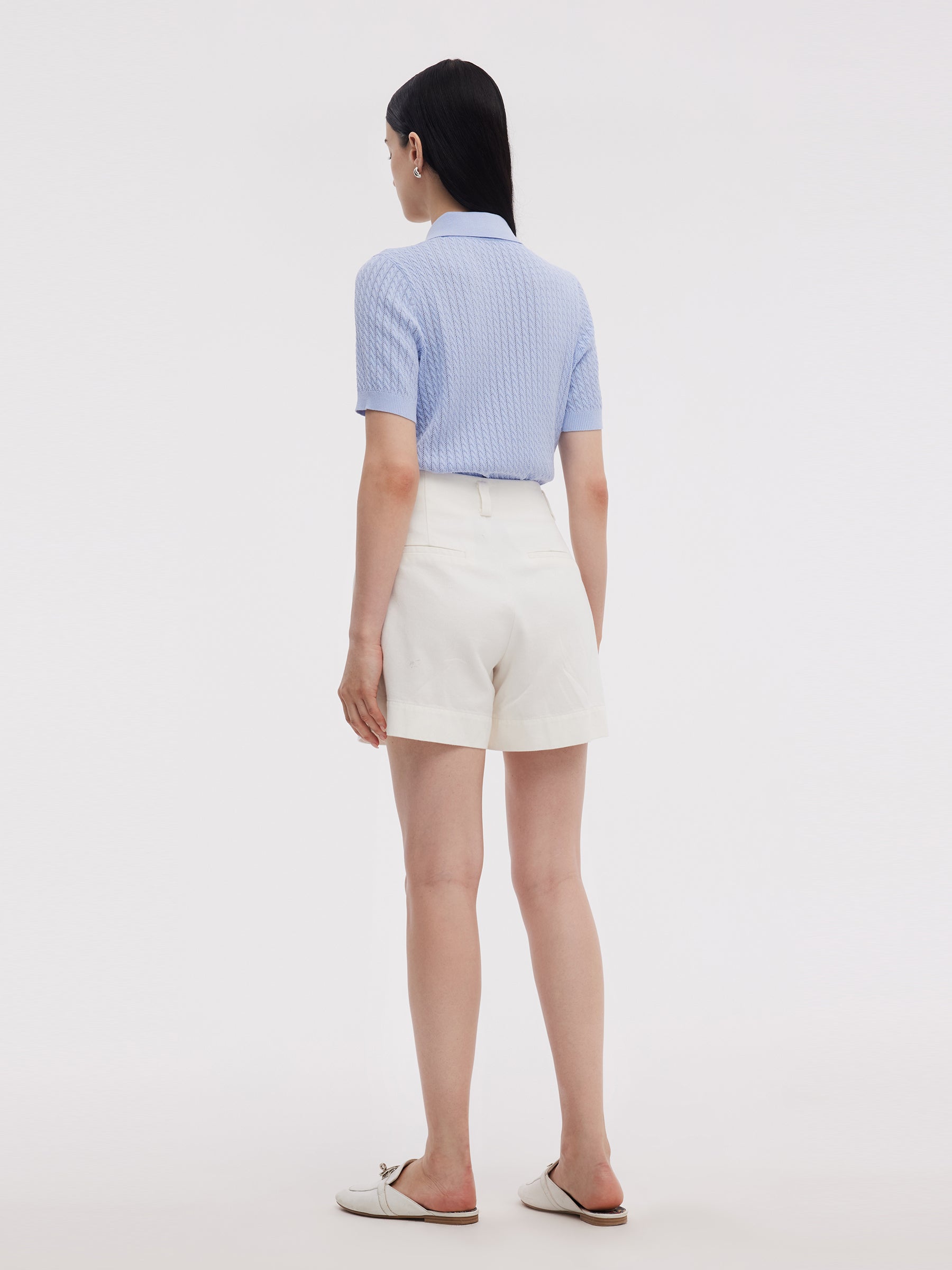 Denim A-Line Women High-Waisted Shorts