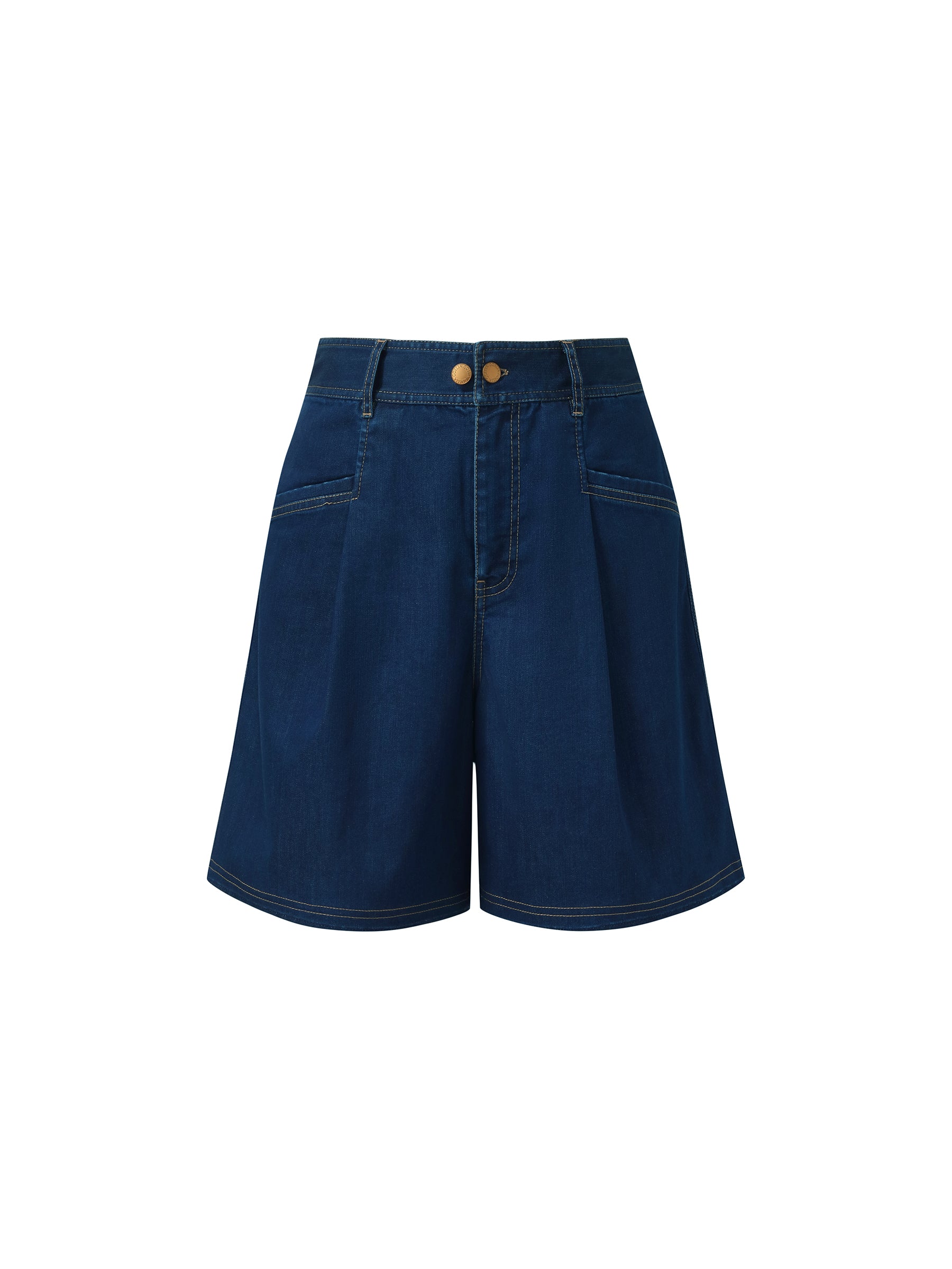 Denim Stretch Adjustable High-Waisted Women Shorts