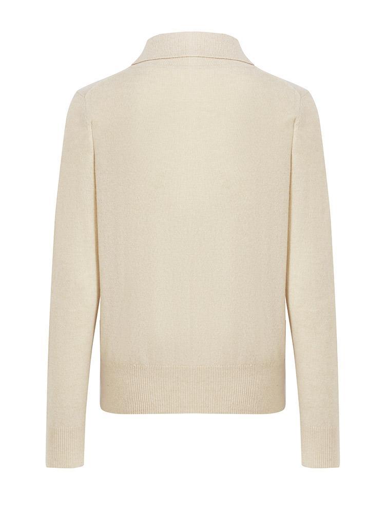 Pure Cashmere Polo Neck Women Sweater