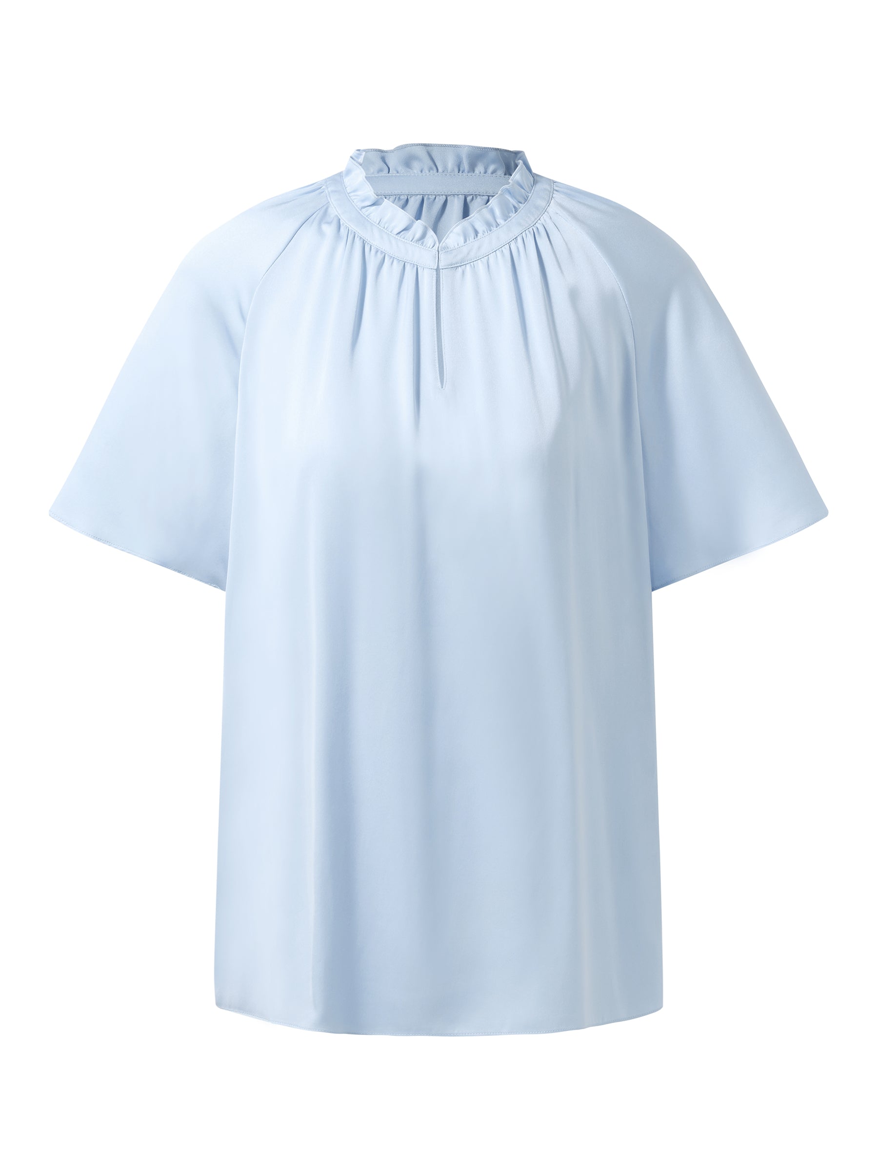 22MM Mulberry Silk Women Ruffle Sleeve Blouse