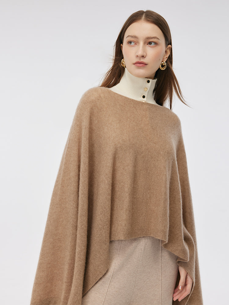 100% Cashmere Women Poncho Sweater