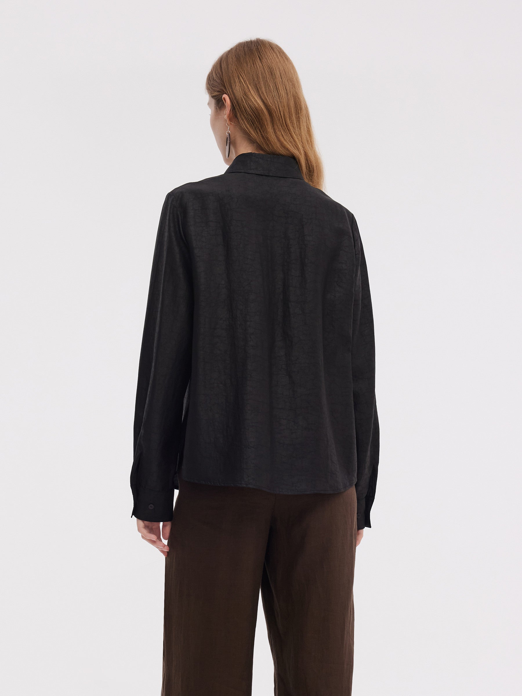 18MM Xiang Yun Silk Cross Front Collar Women Blouse