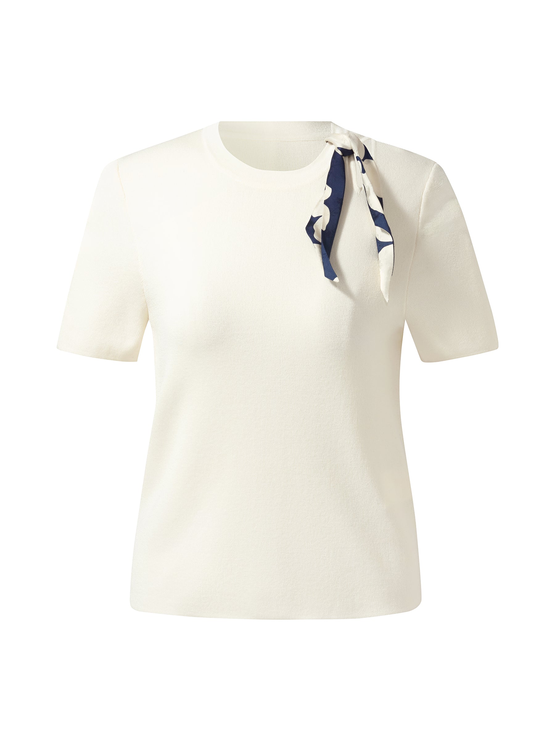 Tencel Blend Cut Out Women Knit Top