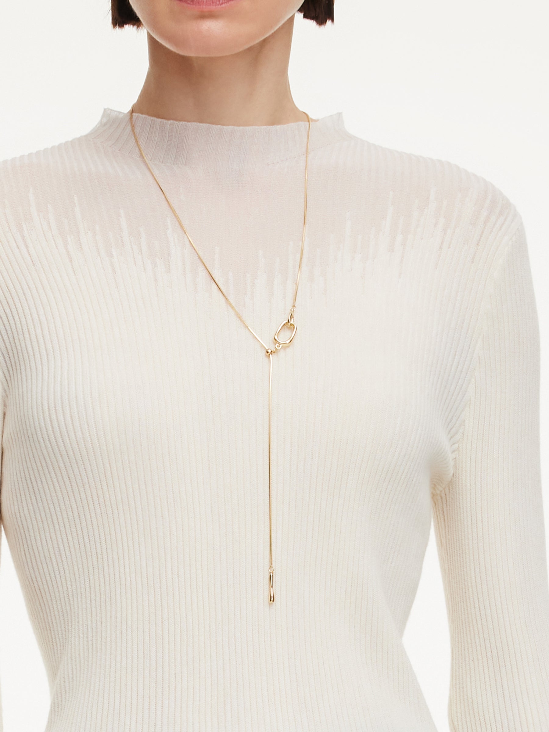 Tencel Wool Blend Mock Neck Women Knit Top