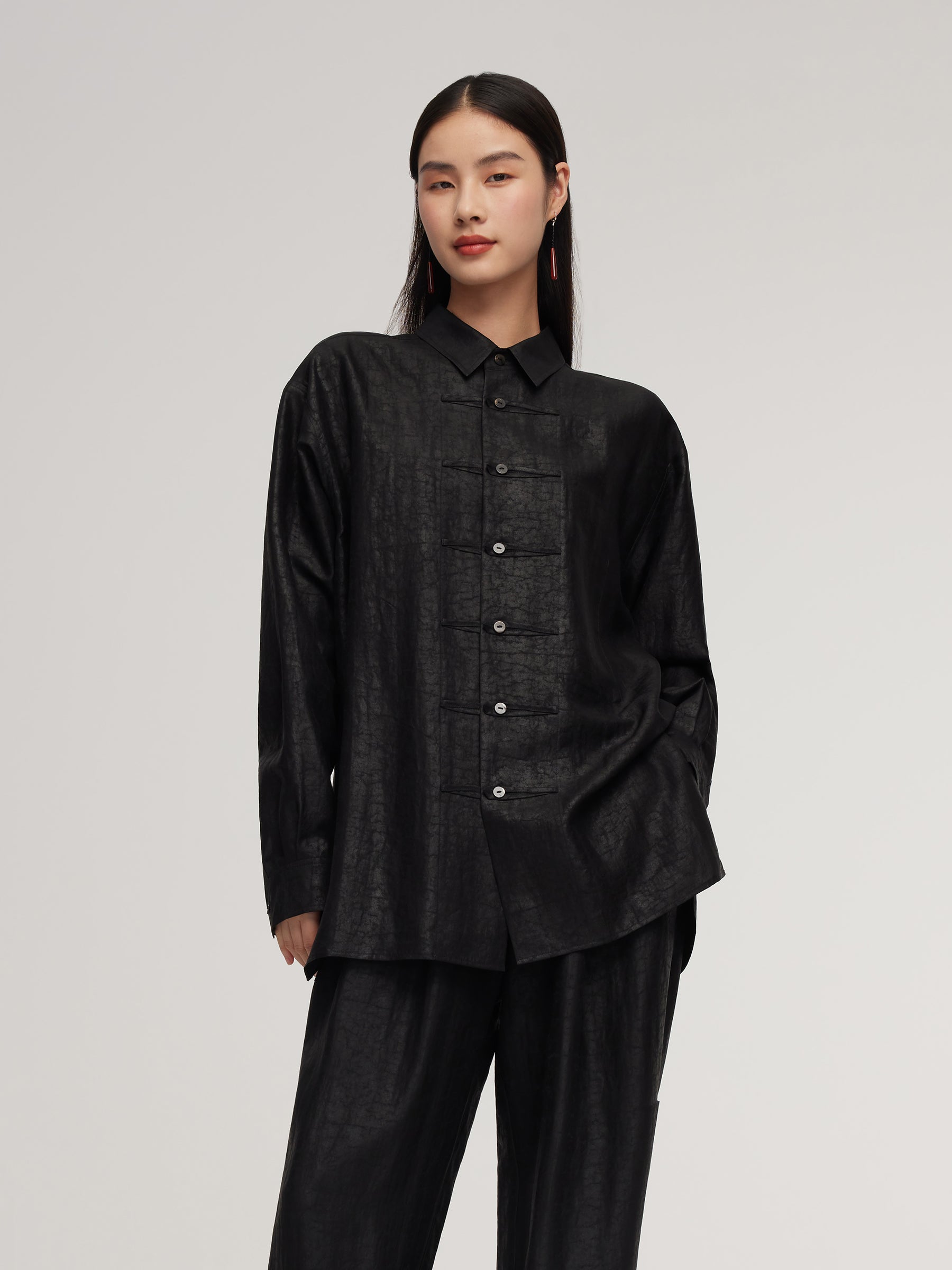 18MM Gambiered Canton Gauze Unisex Shirt