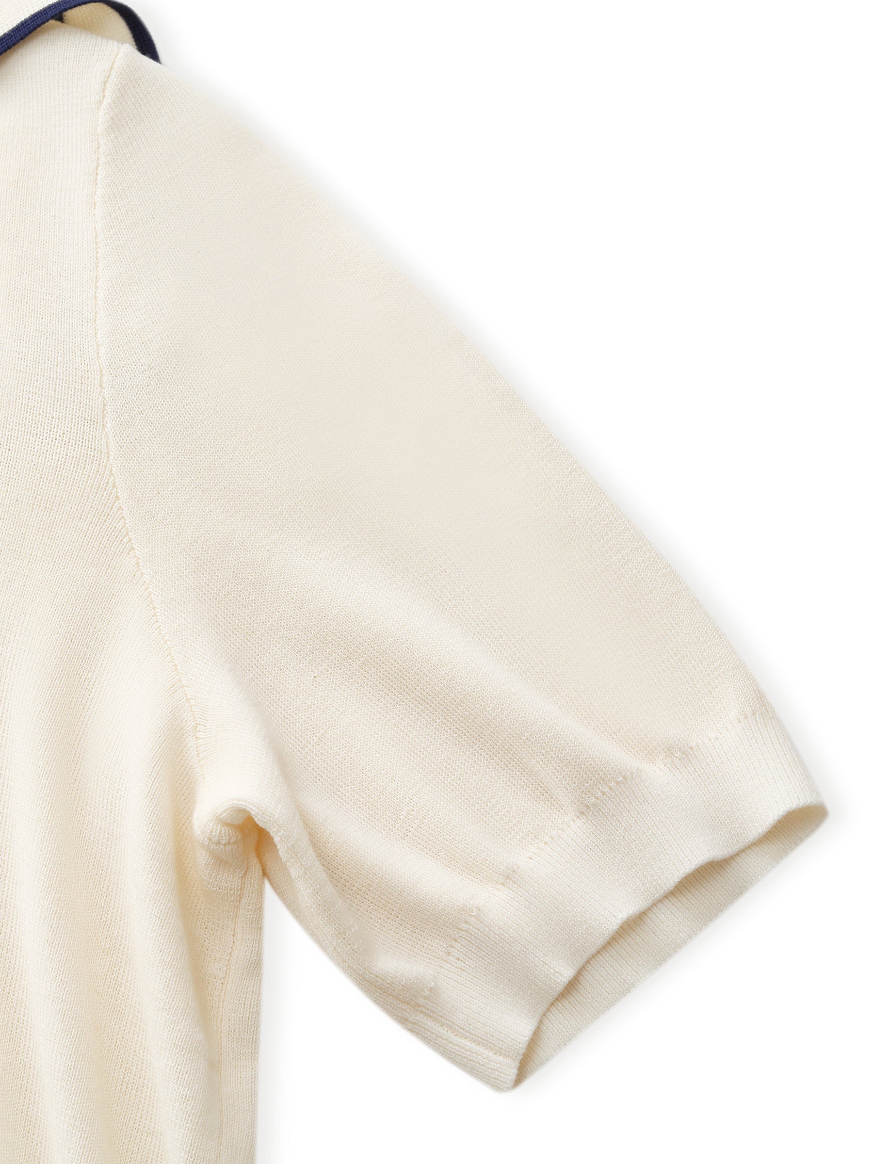 Acetate Cotton Blend Women Sailor Collar Knit Top