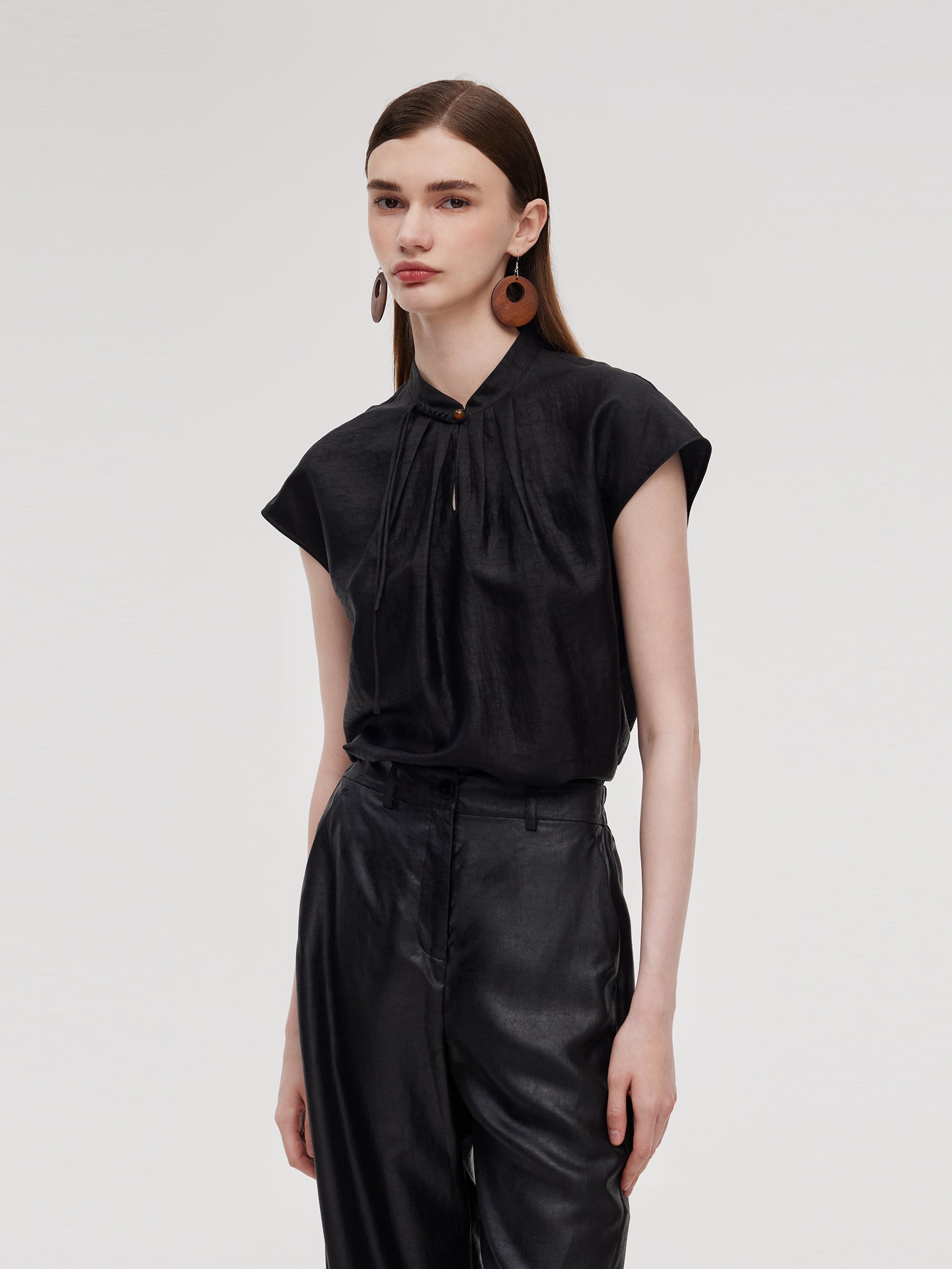 16MM Xiang Yun Silk Women Cap Sleeve Top