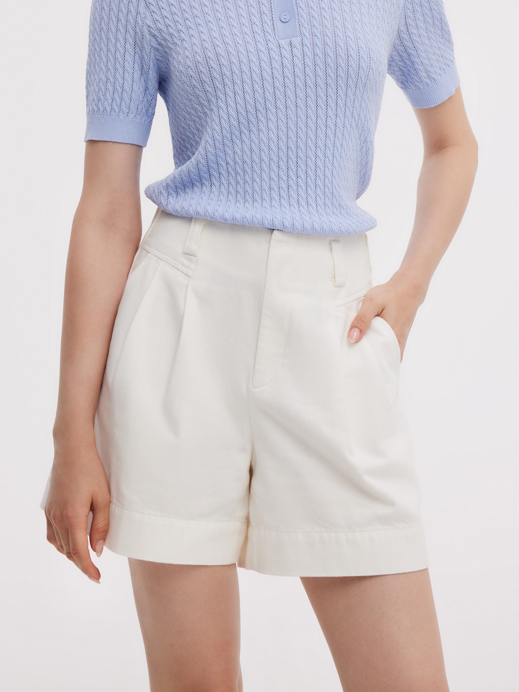 Denim A-Line Women High-Waisted Shorts