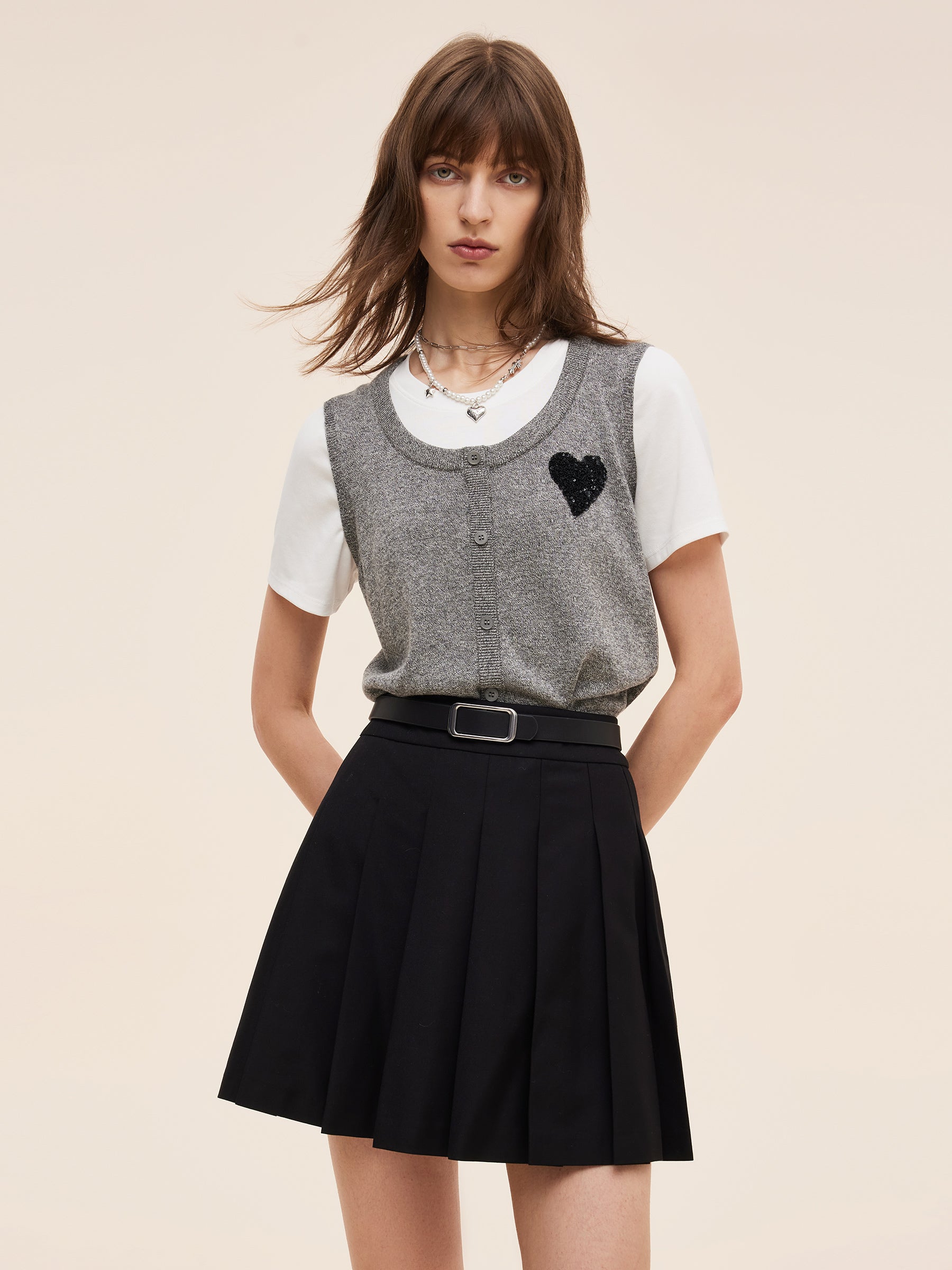 Lyocell Cotton Blend Women Mock Layered T-shirt