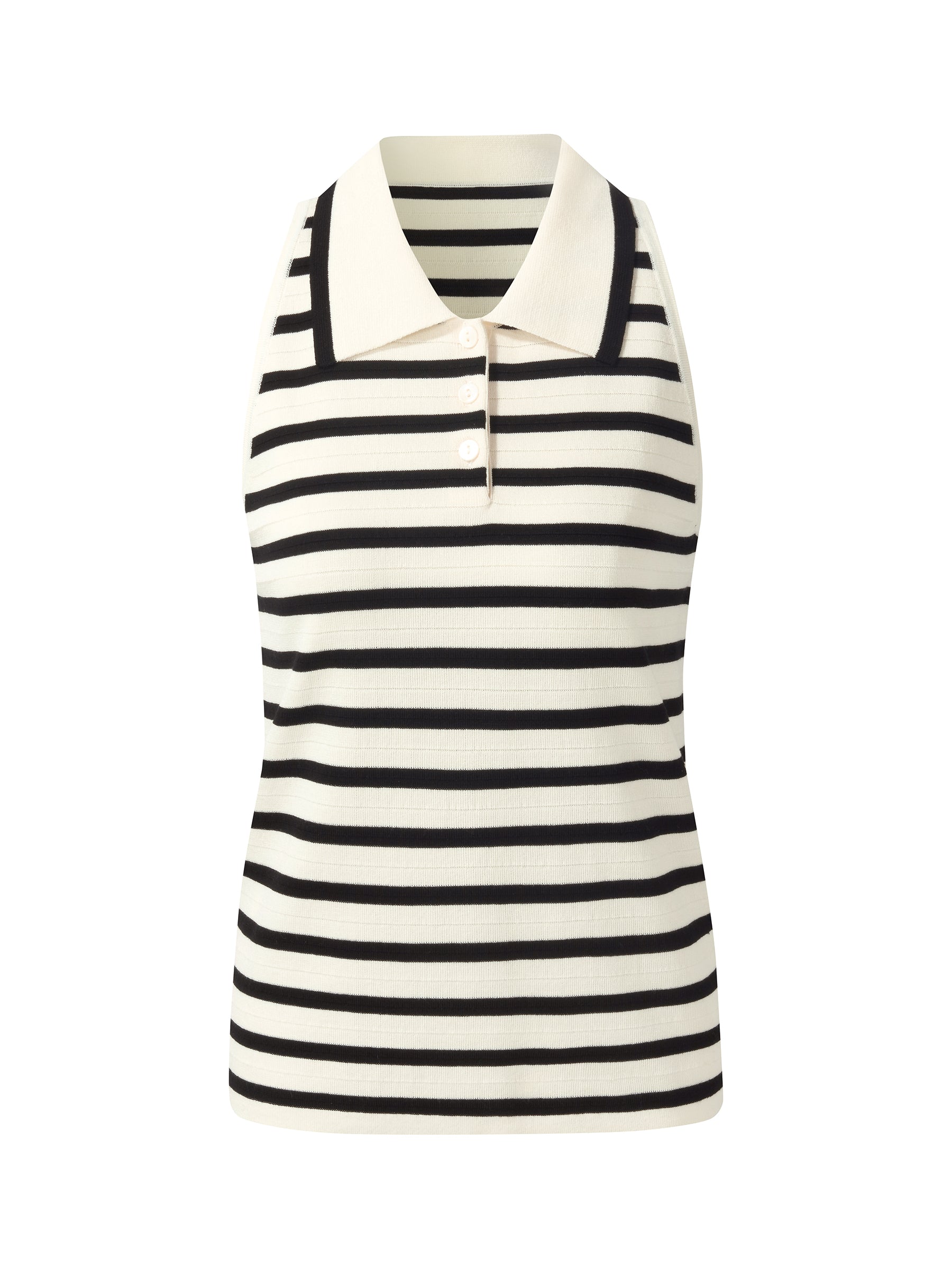 Tencel Blend Stripe Women Knit Tank Top